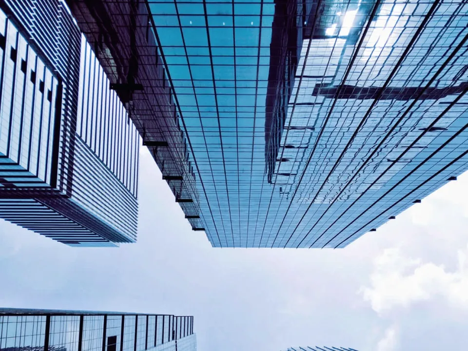 Glass office towers